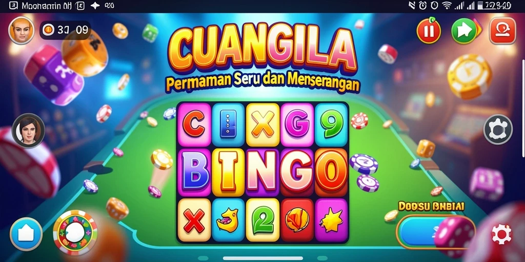 Screenshot gameplay Bingo di CUANGILA, menunjukkan keseruannya.