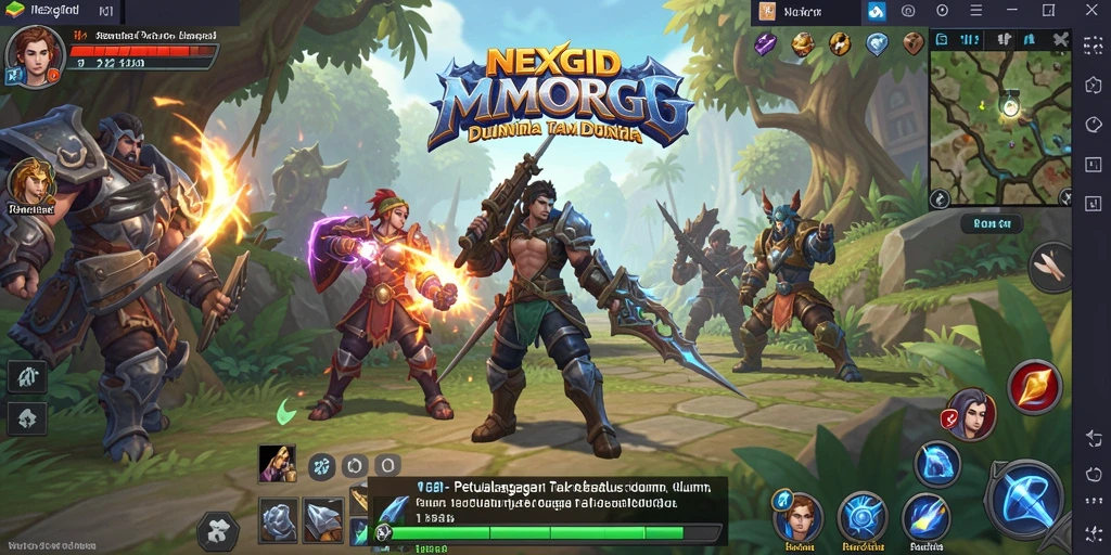 Tangkapan layar gameplay NEXGID menampilkan aksi seru dalam petualangan MMORPG.