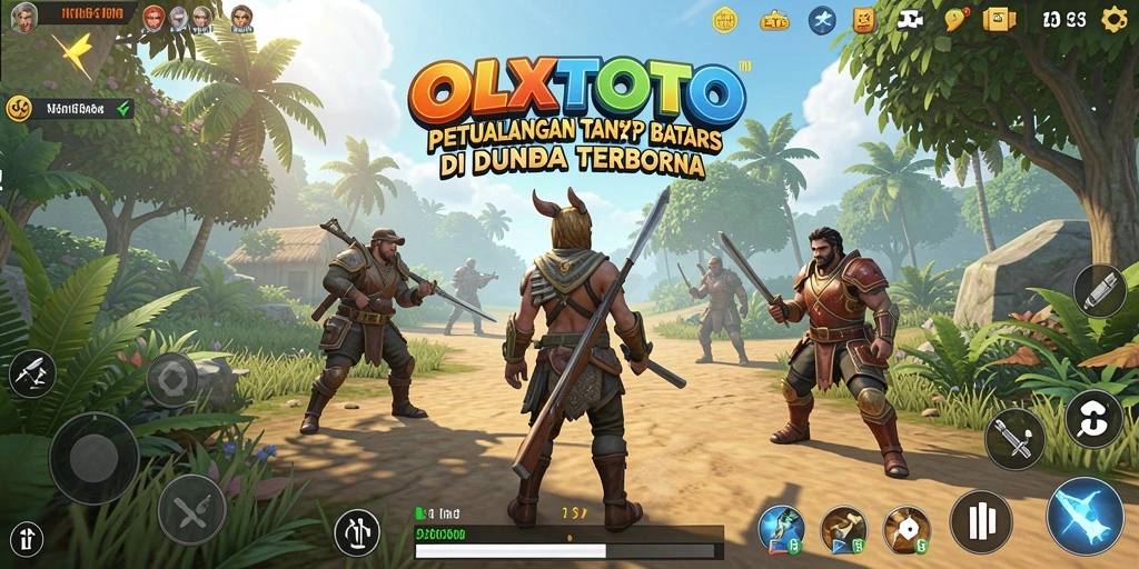 Tampilan gameplay OLXTOTO dengan eksplorasi dunia terbuka yang luas.